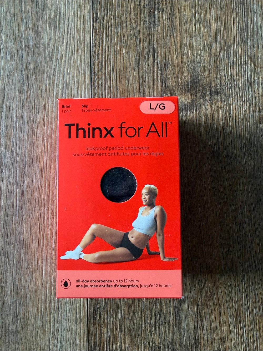 Thinx Red Retail Box with Black Undergarment